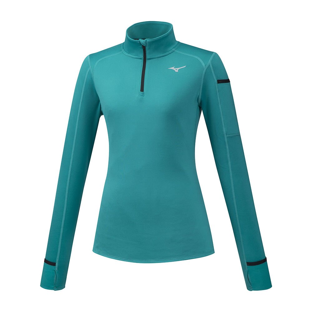 Mizuno Women's Vortex Warmalite HZ Running Tops Blue (J2GC971132-QIX)